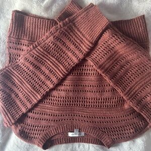 Francesca's Collections Off-the-Shoulder Sweater in Rust